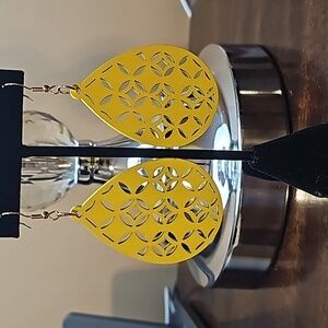 Yellow Dangling Earrings